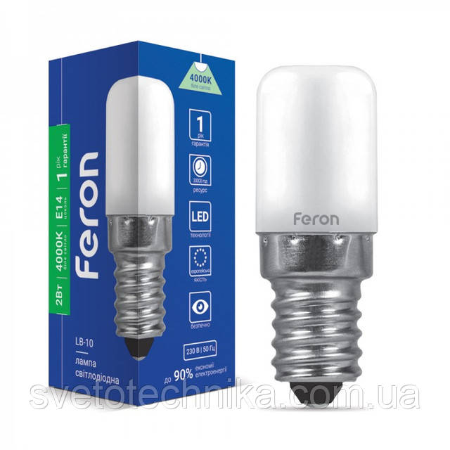 Светодиодная лампа Feron LB-10 T26 2W E14 4000K (белый нейтральный)