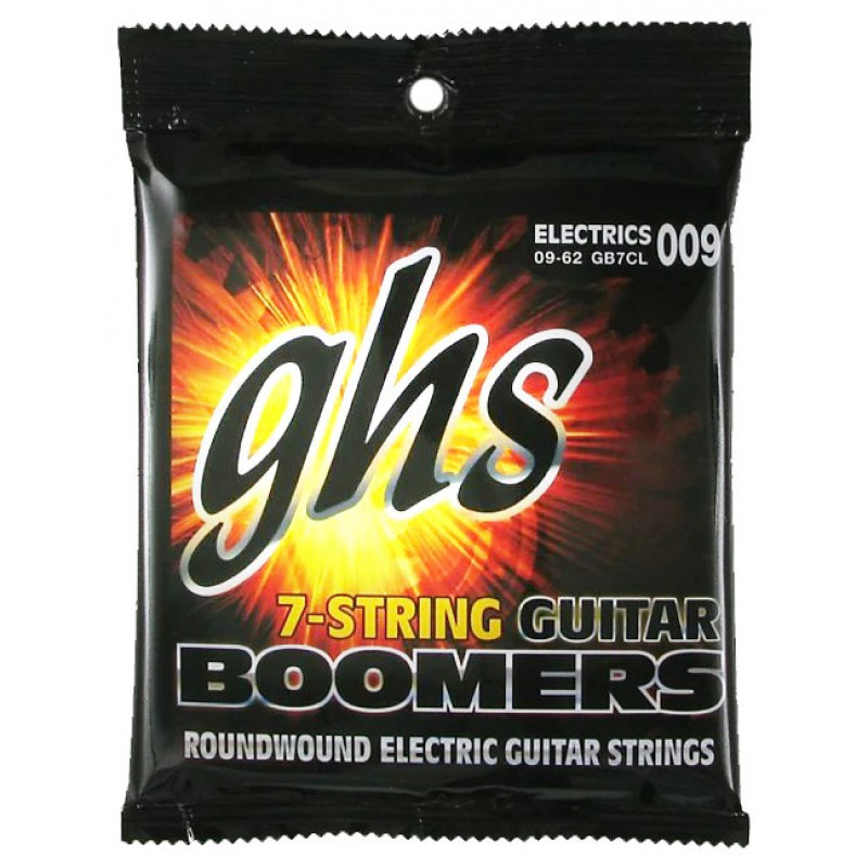 Струны для электрогитары GHS GB7CL Boomers Custom Light Electric Guitar 7-Strings 9 62 ES, КОД: 6556021