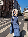 Пуховик продам пальто жіноче довга з капюшоном на зиму 46 розмі, фото 3