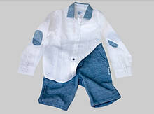 Дитячі нарядні шорти для хлопчика BABY A Італія A0828 Блакитний