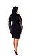 Женская  платье "Дорит", ткань  креп-дайвинг ,.размеры 50,52,54 ,56, черный, фото 5