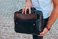 Чоловіча шкіряна сумка Tiding Bag 173412 Чорна, фото 9
