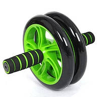 Фитнес колесо для пресса Double wheel Abs health abdomen round, тренажер ролик для пресса