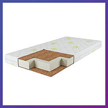 Матрац для дитячого ліжечка Lux+ Bamboo (кокос поролон кокос) 10 см білий