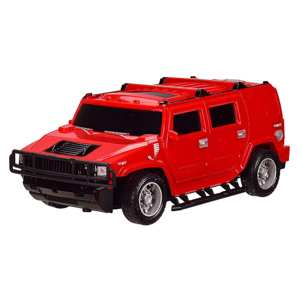 Машинка на радиоуправлении Hummer масштаб 1:16 длина 27 см педали+руль для управления Красный