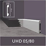 Плінтус підлоговий дюрополимер UHD 05-80 під фарбування ударостійкий (80х13х2400мм), фото 3