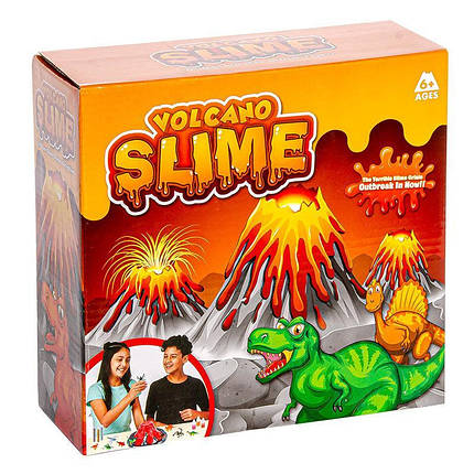 Набор для изготовления слаймов  Volcano slime с динозаврами, фото 2