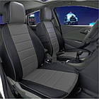 Чохли на сидіння Мазда СХ5 (Mazda СХ5) (модельні, екошкіра, окремий підголовник, кант) Чорно-бежевий, фото 2