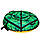Надувная ватрушка100 см зеленый кристалл" (Оксфорд, ПВХ) пончик для катания с горки, фото 5