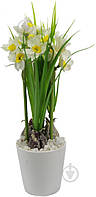 Растение искусственное Нарцисс белый XD14-22W