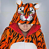 Дитяча піжама Кигуруми вогняний Тигр 110 (на ріст 108-118см), фото 8