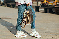 Женский рюкзак-сумка из натуральной кожи бронзовый с клапаном Tiding Bag  - 98790, фото 3