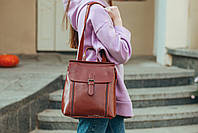 Женский многофункциональный кожаный рюкзак коричневого цвета Olivia Leather - 34376, фото 7
