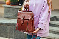 Коричневий жіночий рюкзак з натуральної шкіри від Olivia Leather - 26569, фото 5