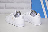 Шкіряні білі кросівки/кеди Adidas gazelle (адідас газель) розміри в наявності (37-41), фото 4