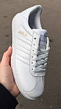 Шкіряні білі кросівки/кеди Adidas gazelle (адідас газель) розміри в наявності (37-41), фото 6