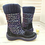 Дитячі зимові термо чобітки на мембрані для дівчаток (сині), розміри 33-34, Floare, фото 2