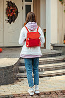 Женский красный рюкзак-сумка из натуральной кожи Tiding Bag  - 26552, фото 2