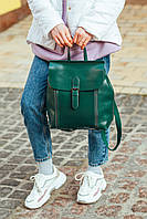 Смарагдовий жіночий рюкзак-трансформер з натуральної шкіри Olivia Leather NWBP - 28867, фото 3