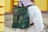 Смарагдовий жіночий рюкзак-трансформер з натуральної шкіри Olivia Leather NWBP - 28867, фото 7