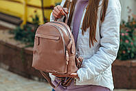 Небольшой женский рюкзак из натуральной кожи в темно-розовом цвете Tiding Bag - 24092, фото 3