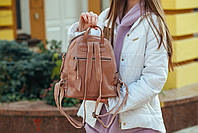 Небольшой женский рюкзак из натуральной кожи в темно-розовом цвете Tiding Bag - 24092, фото 4