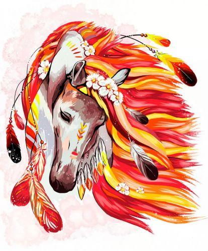 Картина по номерам "Огненная лошадь" рус KpN-01-07 40х50 см
