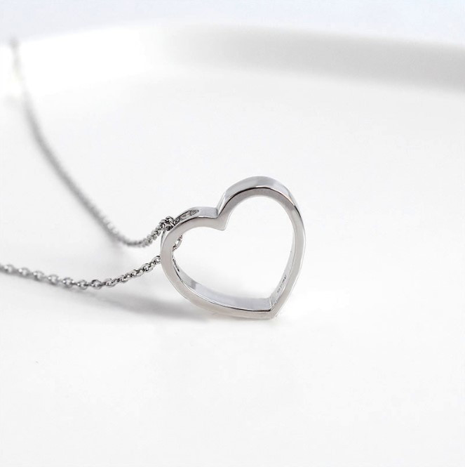 Серебряная подвеска кулон "Сердце" в стиле Минимализм