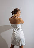 Красивые Платье Женское на тонких бретелях с бахромой из камней, фото 6