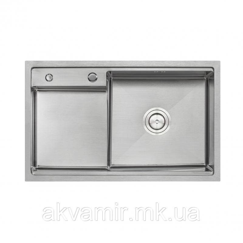Кухонная мойка Qtap D7848-R 3.0/1.2 мм Satin (QTD7848R3012)