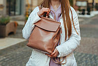 Жіночий шкіряний рюкзак з натуральної шкіри рожево-ліловий Tiding Bag - 9436, фото 8
