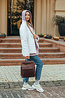 Бордовий жіночий рюкзак з натуральної шкіри Tiding Bag - 54451, фото 2