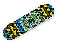 Скейтборд Fish Skateboards з принтом Око з орнаментом трикутники