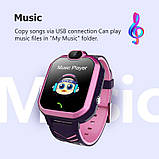 Детские смарт часы Smart Baby watch G7 водонепроницаемые 8 языков будильник камера розовые, фото 6