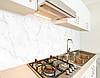 Наклейка на кухонный фартук мрамор светлый, с защитной ламинацией, 60 х 250 см., фото 2