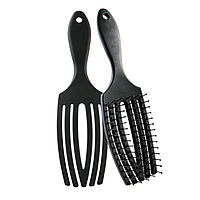 Расческа для волос Finger Brush 6-рядная Черная, фото 1