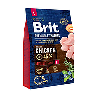 Brit Premium Dog Adult L Корм для дорослих собак дрібних порід (вагою від 25 до 45 кг) з куркою 3 кг, фото 1