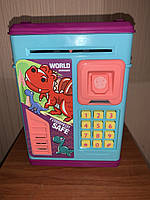 Копилка детская в виде сейфа с кодовым замком, световыми и звуковыми эффектами MK 4828 (2 цвета)