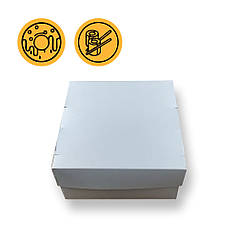 Коробка под суши и роллы белая 100*100*50 мм квадратная самосборная из 2х частей