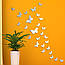 Акриловые декоративные зеркальные наклейки на стену "Бабочки", 25 шт., серебристые, фото 3