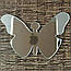 Акриловые декоративные зеркальные наклейки на стену "Бабочки", 25 шт., серебристые, фото 6