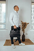 Мужская кожаная сумка для ноутбука и документов Tiding Bag 423152, фото 8