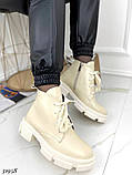 Зимові черевики жіночі бежеві жіночі короткі, фото 5