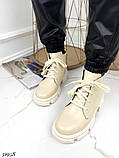 Зимові черевики жіночі бежеві жіночі короткі, фото 6