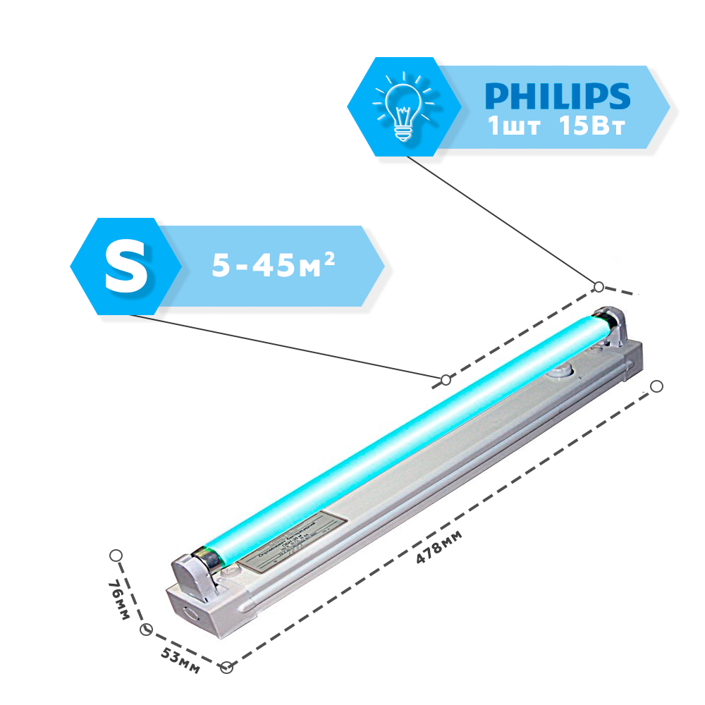 Облучатель бактерицидный обн 35