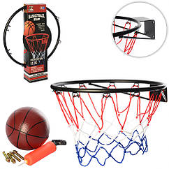 Ігровий набір Баскетбол MR 0168 кільце 46см, сітка, м'яч, насос, кріплення