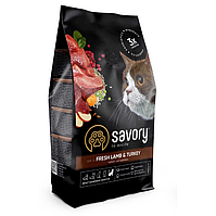 Savory Adult Cat Sensitive Digestion Fresh Lamb & Turkey Корм для кішок з чутливим травленням 0.400 кг