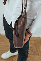 Коричневый мужской кожаный слинг TidinBag - MK 57315, фото 9