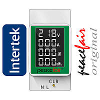 Портативный счетчик электроэнергии энергометр ваттметр с бесконтактным съёмом тока до 100А Intertek TS-50DIN, фото 1