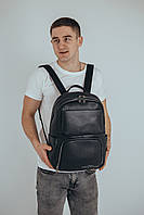 Мужской кожаный рюкзак для документов и ноутбука Tiding Bag 12317 черный, фото 6